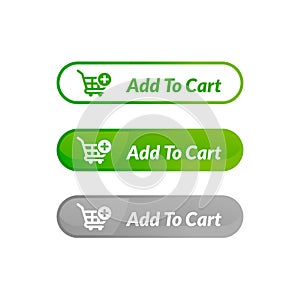 modern design of add to cart button. online shop icon material design