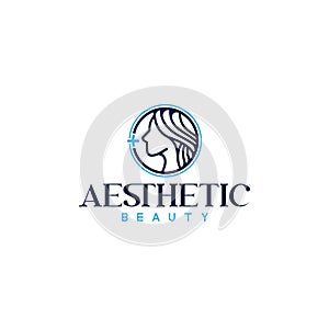 Modern design AESTHETIC BEAUTY face logo design