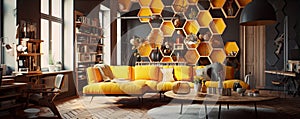 Modern design of the apartment for beekeeping architecture. generative ai