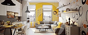 Modern design of the apartment for beekeeping architecture. generative ai