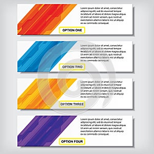 Modern design business number banners template or website layout. Info-graphics. Vector.