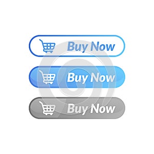 modern design of buy now button. online shop icon material