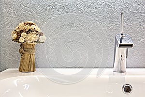 Modern design of chrome faucet