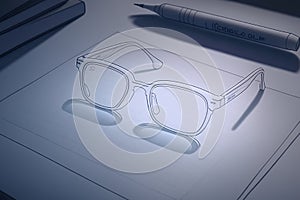 Modern design of fashionable blue light blocking glasses