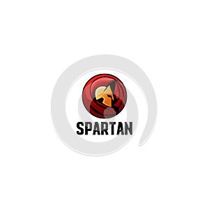 Modern design flat colorful Spartan logo design