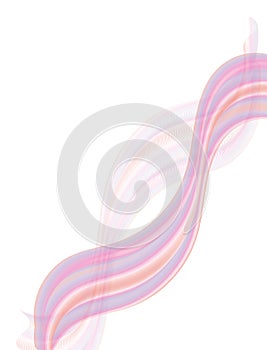 Modern design with flowing wavy colorful lines and shapes isolated on white background.