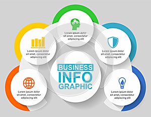 Modern design infographic vector template for presentation, chart, diagram, business concept with 5 options