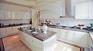 Modern design kitchen white cupboard