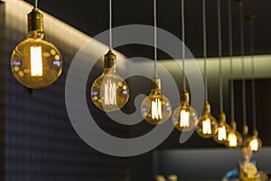 Modern Design Light Bulbs in Row