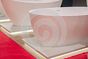 Modern design oval bathtub made of composite materials