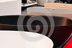 Modern design oval bathtub made of composite materials