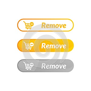 modern design of remove item button. online shop icon material