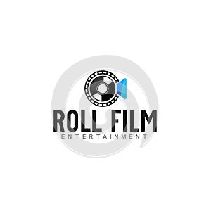 Modern design ROLL FILM movie show logo design