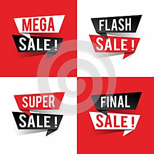 Modern design sale related on speech bubbles. Sale concept