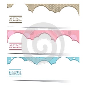 Modern Design Set Of Three Colorful Graphic Horizontal Banners
