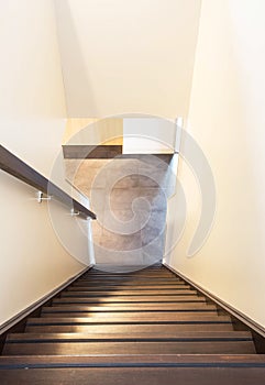 Modern design stairs in a new house