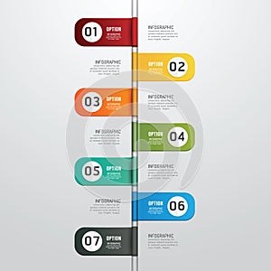 Modern design time line style infographic template .