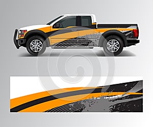 Modern design for truck graphics vinyl wrap vector photo