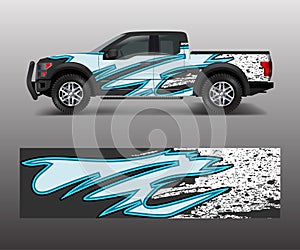 Modern design for truck graphics vinyl wrap vector