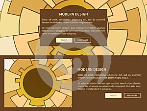 Modern Design Two Web Pages Vector Illustration