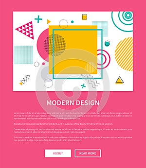 Modern Design Website Sample Vector Illustration