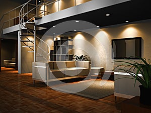 Modern designed interior