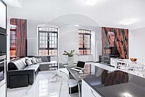 Modern designed living room interior