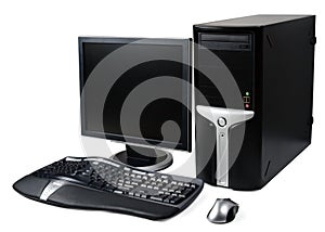 Modern desktop computer photo