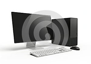 Modern desktop computer setup