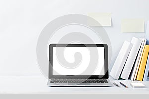Modern desktop with copy space