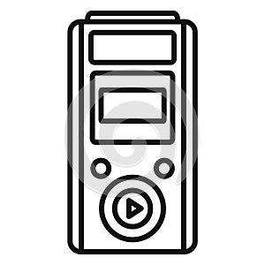 Modern dictaphone icon, outline style