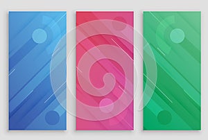 Modern differen colour banner set design