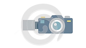 Modern Digital Camera Icon Photography Technology Device, vector design Generative AI