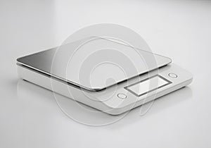 Modern Digital Kitchen Scale with Brushed Metal Platform