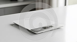 Modern Digital Kitchen Scale on White Surface