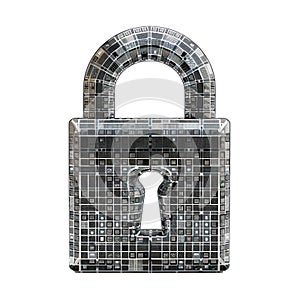 Modern Digital Lock Big data with encrypted computer code