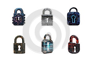 Modern Digital Lock Big data with encrypted computer