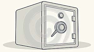 Modern digital safe, ensuring secure storage and asset protection, vector design Generative AI