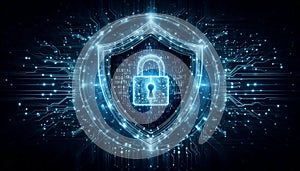 A modern digital security concept, Ai generated image