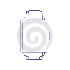 Modern digital smart watch icon vector