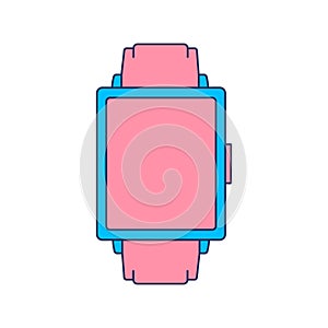 Modern digital smart watch icon vector