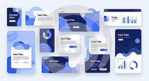 Modern digital ui designs for apps and websites