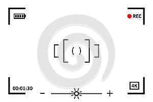 Modern digital video camera focusing screen