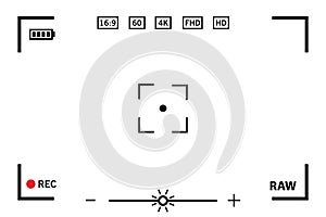 Modern digital video camera focusing screen