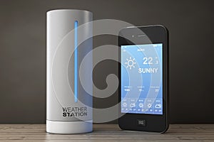 Modern Digital Wireless Home Weather Station with Mobile Phone w