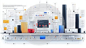 Modern Digital Workflow Visualization with Data Analytics and User Interaction Elements