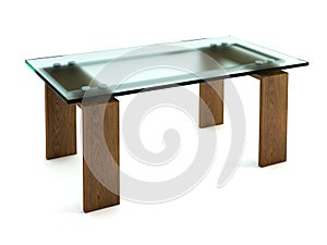 Modern dining glass table