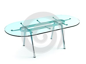 Modern dining glass table