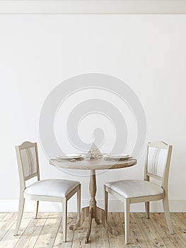 Modern dining-room. 3d render