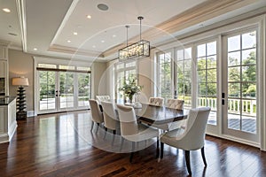 Modern dining room interior
